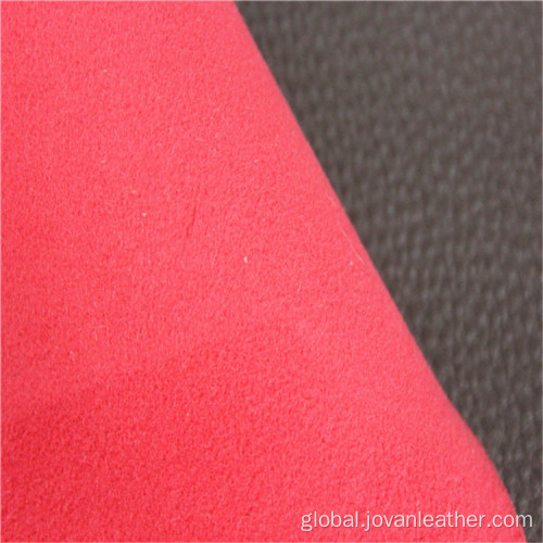 China Microfiber backing PU shoe fabric leather Manufactory